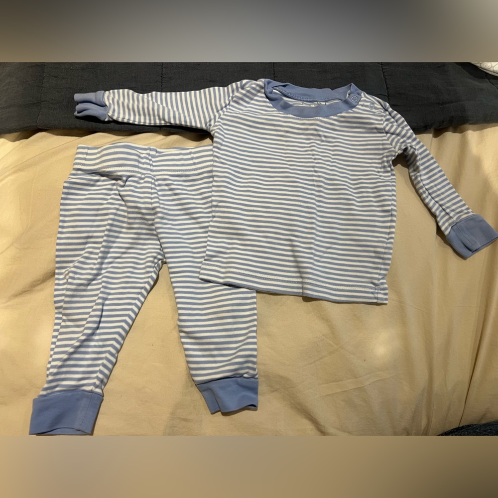Striped Blue Kids Pajama Set from LAKE